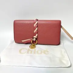 クロエ CHLOE アルファベット 長財布 二つ折り ローズ系