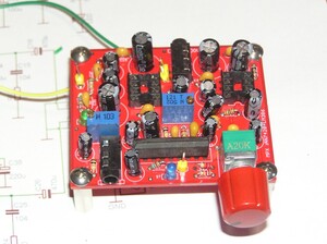 FMモノラル ⇒ステレオ復調基板キット 。　TA7343+LM386 :　自作キット 。RK-247。