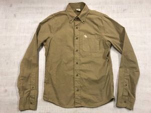 アバクロンビー&フィッチ Abercrombie&Fitch 00s アメカジ サーフ 古着 ボタンダウン 長袖シャツ メンズ コットン100% M キャメル