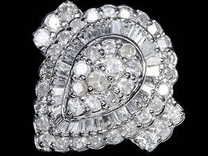 UK12266T【1円～】新品【RK宝石】《Diamond》 豪華絢爛!! 上質ダイヤモンド 総計1.25ct!! Pt900 高級リング ダイヤ