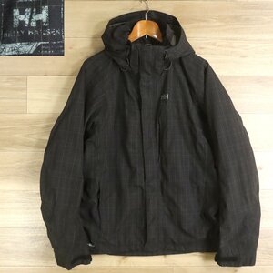 C4S/O1.9-1　HELLY HANSEN　ヘリーハンセン　チェック柄　マウンテンパーカー　裏メッシュ　ジャンパー　ブルゾン　XL　アウター　古着　