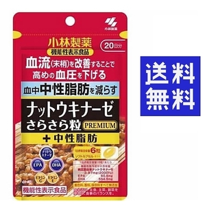 ●小林製薬 ナットウキナーゼ さらさら粒プレミアム ＋中性脂肪 20日分 ★平日毎日発送★ premium 納豆キナーゼ