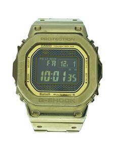 CASIO◆ソーラー腕時計・G-SHOCK/デジタル/ステンレス/GLD/GLD