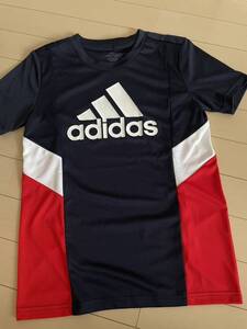 adidas アディダス☆半袖Tシャツ ネイビー 紺☆150☆水通しのみ未使用