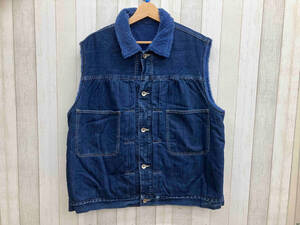 PORTER CLASSIC／STEINBECK DENIM BOA VEST／ポータークラシック／ネイビー／Lサイズ