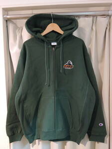 X-LARGE XLARGE エクストララージ XLARGE×Champion REVERSE WEAVE FULL-ZIP HOODED SWEAT チャンピオン 緑 Lサイズ 最新人気商品 値下げ！