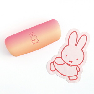 ミッフィー メガネケース＆クロスセット（miffy/walk） 小物入れ レッド/オレンジ