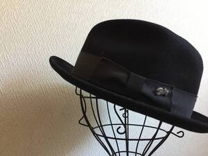 Bailey Hat ベイリーハット・黒・シンプルでかっこいい中折れハット・約60cm・10799