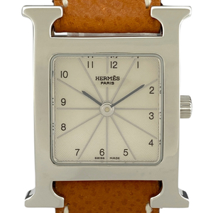 エルメス HERMES Hウォッチ HH1.210 腕時計 SS レザー クォーツ レディース 【中古】