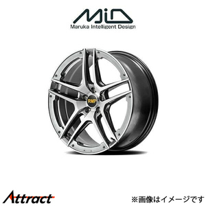 MID RMP 025SV アルミホイール 4本 MPV LY3P(18×7J 5-114.3 INSET48 ハイパーメタルコート/ブラッシュド/アンダーカット)