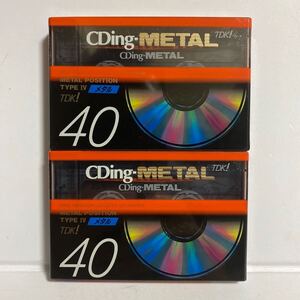 ★未開封　TDK カセットテープ　メタルポジション（TYPE Ⅳ）CDing-METAL 40分×2本セット　CDm-40A