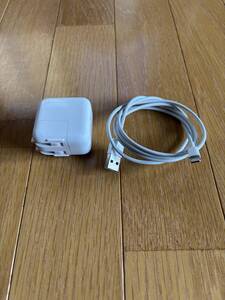 純正品【Apple Lightning - USBケーブル(1m) + USB電源アダプタ10W】アップル　