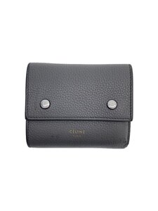 CELINE◆3つ折り財布/レザー/GRY/レディース/F-IE-2158