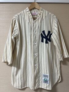 ミッチェルアンドネス MITCHELL&NESS AUTHENTIC baseball shirt yankees ヤンキース ベースボールシャツ ユニフォーム