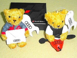 【Audi Sport（アウディ スポーツ）】≪マスコット テディーベア ２点セット≫ 未使用レア品！沖縄～北海道送料無料！