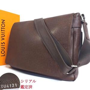 1円～■鑑定済■ LOUIS VUITTON ルイヴィトン タイガ ロマンPM メンズ 高級 ショルダーバッグ メッセンジャーバッグ A4