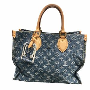 【中古】 LOUIS VUITTON オンザゴーMM モノグラムデニム M46871 リミックスエディション トートバッグ 24023164 KS