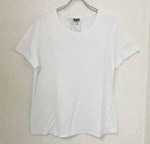 新品 XL ★ コストコ JEZEBEL レディース スクープネック Tシャツ ホワイト 半袖 ラウンドネック Uネック ゆったり ルーズ 透け感 ジザベル