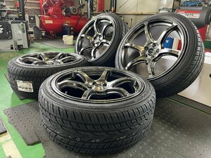 18インチ 6本スポーク 86 BRZ アハト6 タイヤホイール 4本セット YOKOHAMA ヨコハマ AVID アンビガー 225/40R18 245/40R18