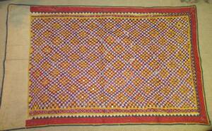 インド グジャラート地方のタペストリー 手紡ぎの木綿 19世紀終