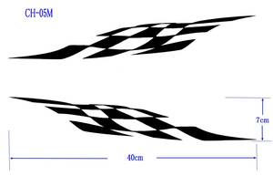 CH-05M ★　チェッカー柄　転写式カッティングステッカー　★　２枚組