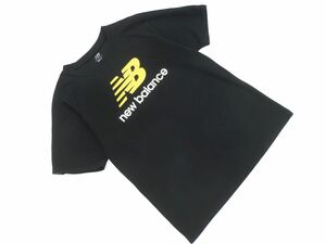 ネコポスOK New Balance ニューバランス ロゴ Tシャツ size160cm/黒 ■◆ ☆ efb0 子供服