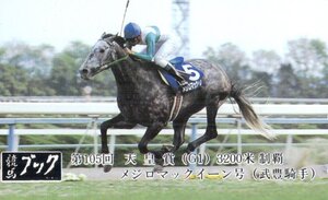 ★メジロマックイーン　武豊騎手　競馬ブック　微擦れ有★テレカ５０度数未使用vy_392