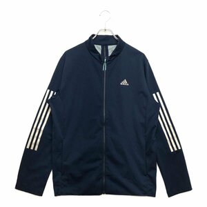 coco★アディダス★adidas★長袖フルジップジャケット★薄手★紺★ネイビー★XO(3L)★大きい★中古※レターパックプラス発送可★89100