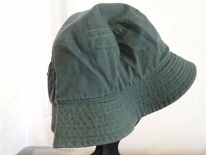 ＊ NEWHATTAN ＊男女兼用　緑色帽子　バケットハット　サイズ５７cm〜６０cm　キャップ　帽子　コットン帽