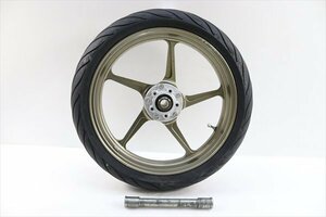 1円スタート:Lm☆ZZR1100D ZX-11-2[03社外前　GALESPEED　ゲイルスピード　タイプC　フロントホイール*11/3]検ZZR1100C｝F