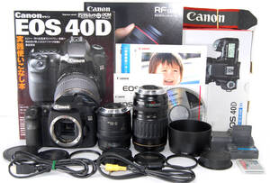 ◆初心者入門＆付属品多数 Canon キャノン EOS 40D 純正＆超望遠Ｗズームレンズセット