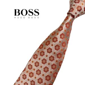 HUGO BOSS ネクタイ 花柄 スクエア柄 ヒューゴボス USED 中古 m1202