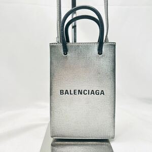 BALENCIAGA バレンシアガ　ショルダーバッグ　フォンショルダー　2way レザー　 バッグ　シルバー