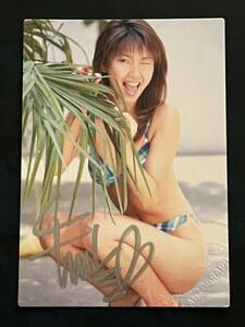 1999 レースクィーン 牛川とこ 直筆サインカード①刻印有り送料無料！