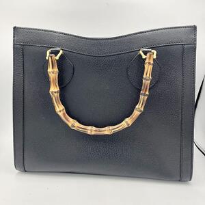 美品　GUCCI オールドグッチ　ハンドバッグ　ダイアナ　バンブー　A4収納