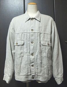 新品同様:ベティスミス.セカンド タイプ リネン ジャケット M(Gジャン/オーバーサイズ/肩55幅63/levis 2nd type/岡山 児島産/kojima genes)