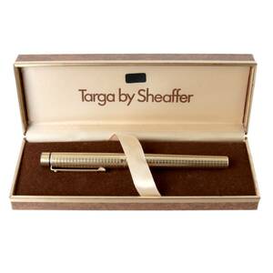 【中古】 SHEAFFER シェーファー タルガ Targa GOLD ELECTROPLATED 万年筆 青インク ゴールド ペン先 14K 585 NT ABランク