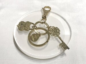 ■【YS-1】 ドルチェ＆ガッバーナ D&G ■ キーホルダー キーリング キー 鍵モチーフチャーム ■ ゴールド系 全長12cm 【同梱可能商品】■D