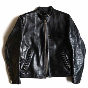 【ビッグサイズ】 VANSON 【MODEL B シングルライダースジャケット】42 レザー USA製 バンソン 2411212