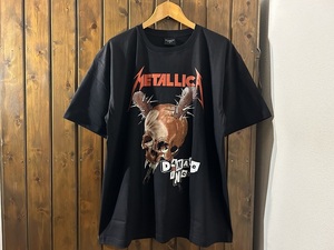 新品★メタリカ　DAMAGE INC　ジャスティンビーバー　着用　プリントTシャツ【XL】★パスヘッド/へヴィメタル/ロックバンド/METALLICA