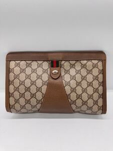 ★ GUCCI / グッチ オールドグッチ GG柄 シェリーライン クラッチバッグ セカンドバッグ ブランド 中古品 1210YG