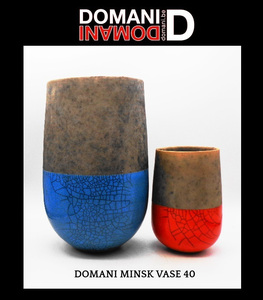 ＜DOMANI Collection＞ドマーニ・ミンスク・ターコイズブルー＿DOMANI MINSK VASE＿超貴重！廃盤特大サイズ40㎝