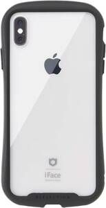 iFace Reflection iPhone XS/X ケース クリア 強化ガラス (ブラック)【アイフォンxs アイフォンx 