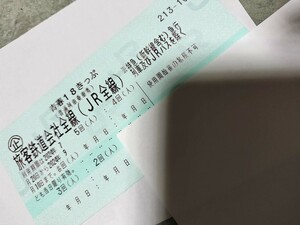 1円　青春18きっぷ　1回分　返却不要　発送は速達のみ　支払い方法に注意 静岡駅にて手渡しも可能