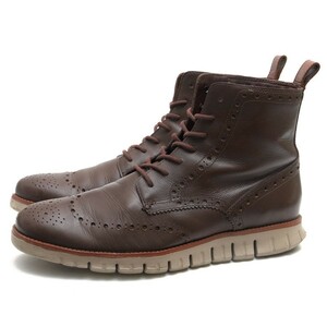 COLE HAAN コールハーン レースアップブーツ C23300 Zerogrand Wingtip Boot ゼログランド メダリオン ウイングチップ