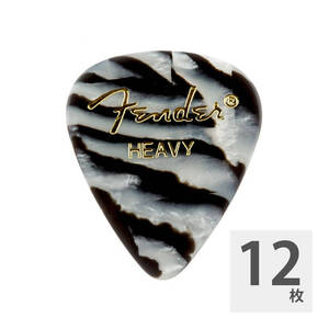 フェンダー ギターピック 12枚 セット ヘビー 351 Shape Premium Picks Heavy Zebra Fender