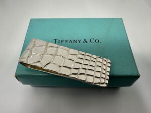 ティファニー TIFFANY マネークリップ シルバー クロコ型押し 銀製品 ブランド 小物 