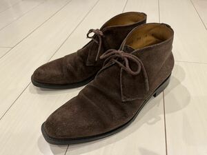 santoni サントーニ スエード チャッカブーツ デザートブーツ プレーントゥ