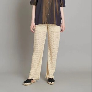 新品 定価1万9800円 Steven Alan スティーブンアラン COTTON LACE KNIT PANTS コットン レース ニット パンツ　FREE　管理番号F602Q792