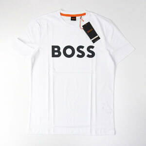 新品正規品 HUGO BOSS ヒューゴ ボス オレンジ メンズ 半袖 オーガニック コットン コントラストロゴ Tシャツ 大谷翔平 ホワイト S